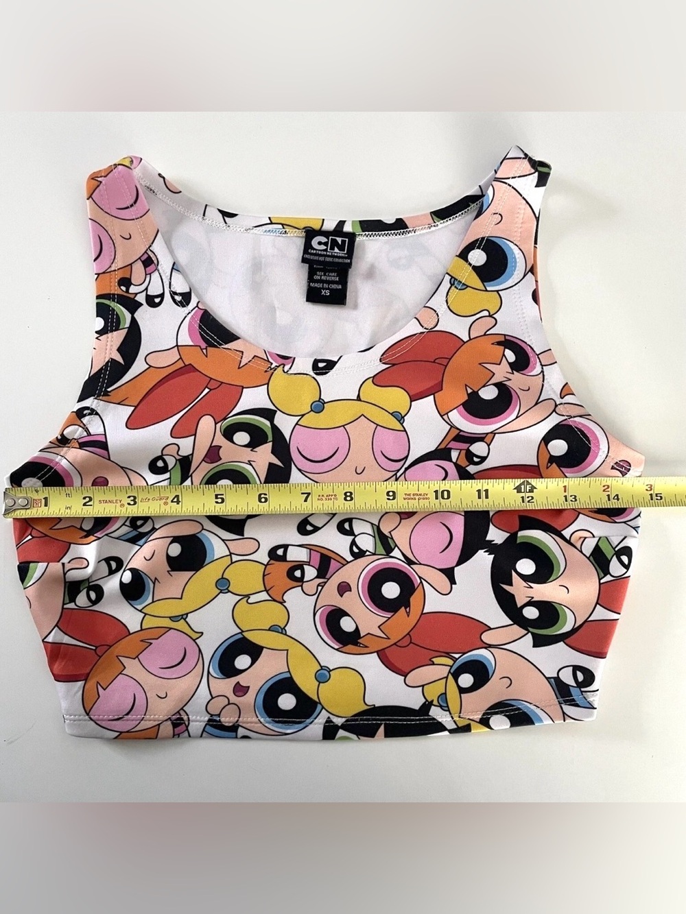 Cartoon Network Powerpuff Girls White, Pink & Multi Crop Tank - Picture 5 of 6